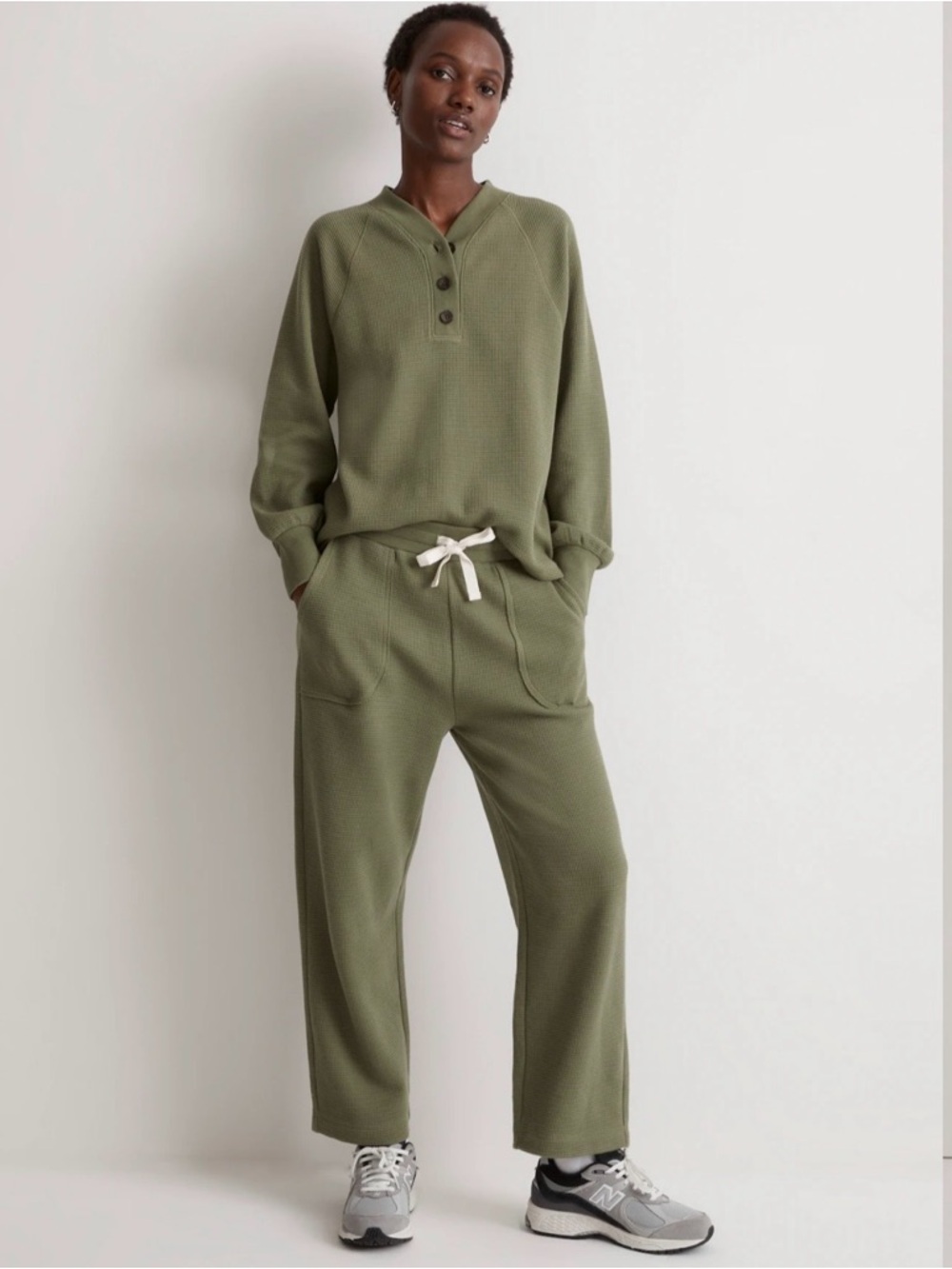 Madewell Textured Waffle Straight Sweatpants